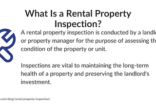 What is a rental property inspection