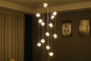 Modern Crystal Square Chandelier for Staircase — Seus Lighting