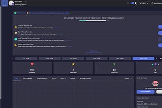 What StreamElements looks once you are signed in