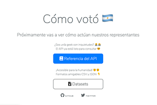 API de Votaciones Argentinas 🇦🇷