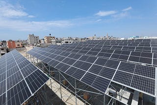 在加薩支持基本電力需求的太陽能