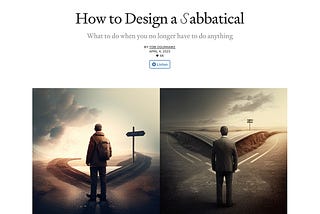 how to design a sabbatical