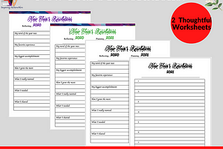 2021 New Years Resolutions, Goals setting planner