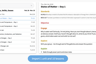 Search for and reuse your old lessons and units