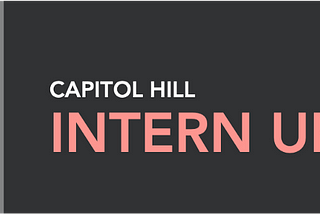 Capitol Hill Intern Update (April 14, 2021)