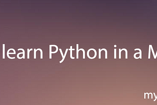 Can I learn Python in a Month