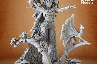 Miniature | Forest Dryad Queen — DnD Miniature for Tabletop Games — Premium dnd Miniature — Dungeons and Dragons — 3D Printed