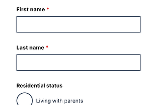 Required fields marked with a red asterisk