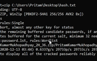 Cracking Zip Passwords using John the Ripper