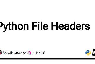 Python File Headers