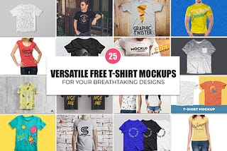 25 Multipurpose Free T-Shirt Mockups For Your Breathtaking Designs