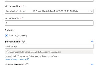 Azure AI Studio Model catalog deploy Realtime Endpoint DeciLM7B instruct — 3