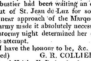 It was “a dark and stormy night” in 1813