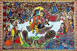 Exploring the Elegance of Radha Krishna in Madhubani Paintings