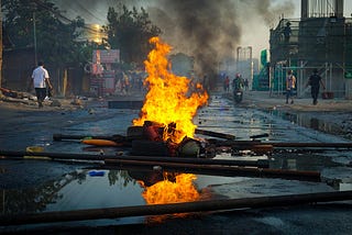 Aftermath of a riot