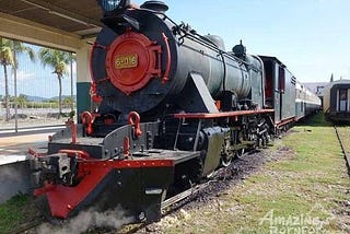 Journey Through Time: Riding the British Vulcan Steam Locomotive on the Historic North Borneo…