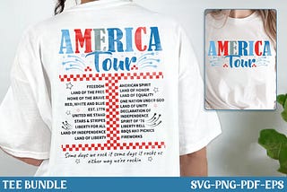America Tour Shirt, 4th of July, Svg Png