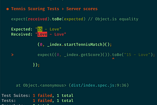 Tennis score system using TDD in JS Part 1 — JS Guild