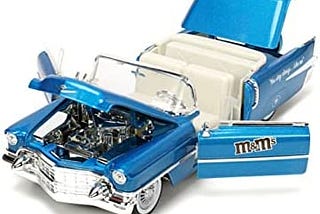 Jada Toys M&M’s 1:24 1956 Cadillac El Dorado Die-cast Car w/ 2.75"