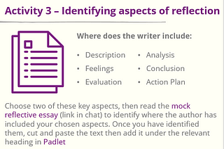 Critical and Reflective Writing