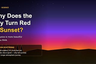 Why Does the Sky Change Colour at Sunset? The Real Science