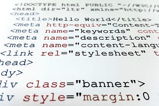 A picture of meta tags in HTML code