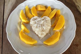 Dad’s New Mango Orange Sticky Rice Long-Sleeved Shirt 
