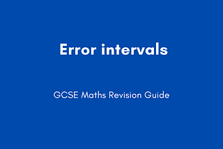 Error Intervals