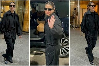 Mobile masala: Anushka Sharma rocks a stylish airport look