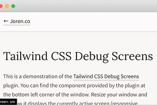 [Tailwind] 開發小工具 — 隨時知道現在哪個Breakpoint被啟用了