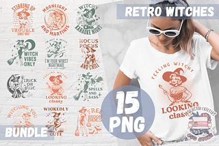 Retro Halloween Bundle Sublimation 15 Free