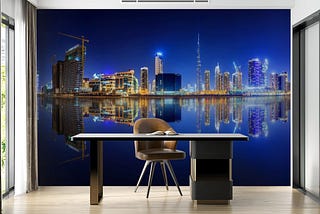 Cityscape Wallpaper | Skyline Style Wall Murals | Giffywalls