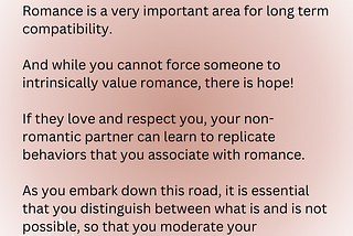 You Cannot Make A Spouse More Romantic, BUT…
