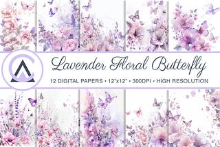 Lavender Flowers Butterfly Backgrounds