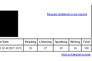 Taking TOEFL iBT Experience