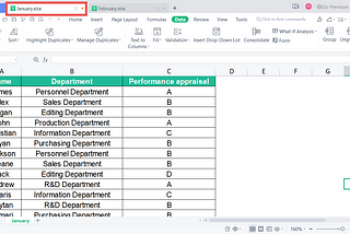 Compare two excel files for differences in WPS Office Excel