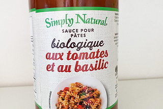 A jar of store-bought pasta-sauce