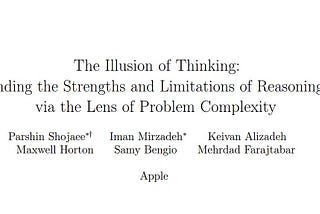 Apple’s New Paper on LLM Reasoning: Does LLM Really Think?