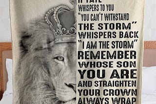 Personalized Lion King To My Son Remember Whose Son You Are And Straighten Your Crown Blanket, Birthday Gift For My Son