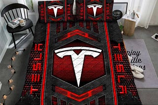 Tesla Recharge: Logo Print Bedding Set