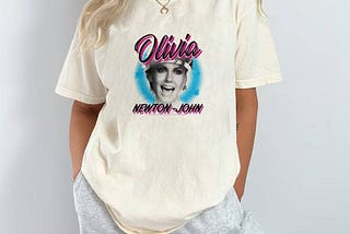 Introducing the Olivia Newton-John 80’s Airbrush Logo Gift For Woman And Man T-shirt, Hoodie
