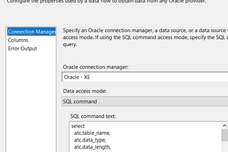 SSIS Error with Column