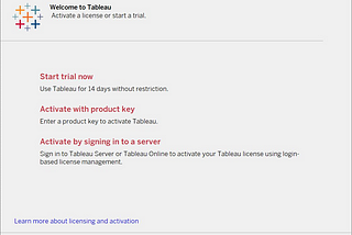 Tableau Desktop: Installation to Activation