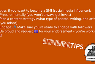 Blogger, if you want to become a SMI (social media influencer)...