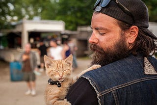 The Story Of This Biker And A Badly Burned Kitten