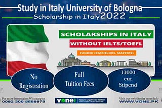 Study in Italy University of Bologna Scholarship 2022 Fully-Funded