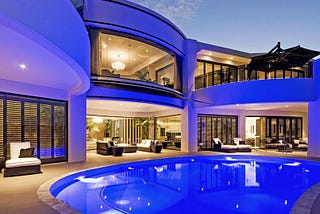 A modern house with swimming pool