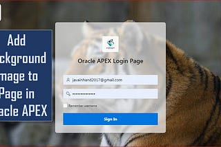 Add Background Image to Page in Oracle APEX — Javainhand Tutorial