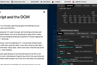 Javascript and the DOM