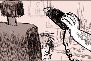 As a child, I hate the barber.